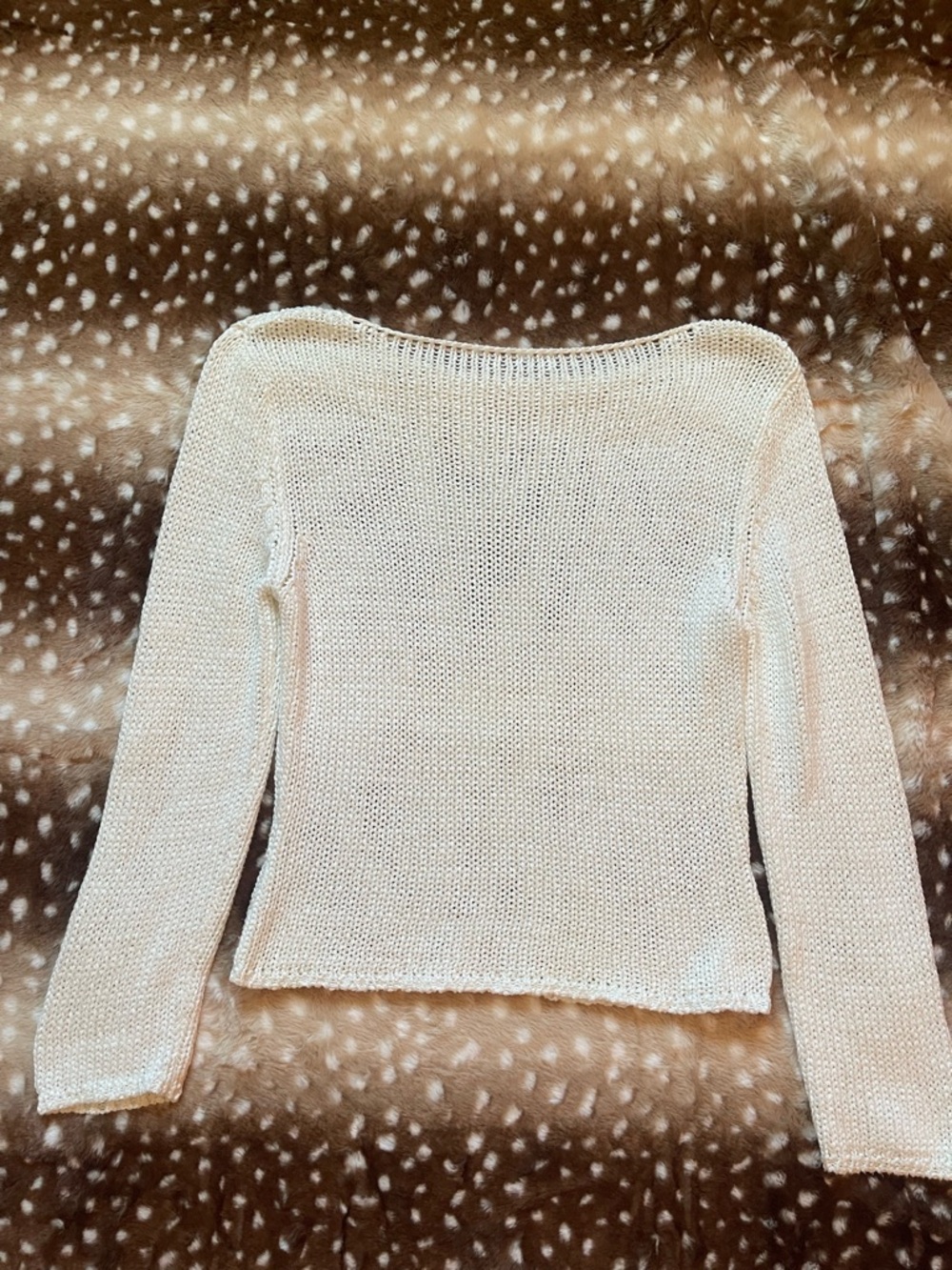 White knit sweater